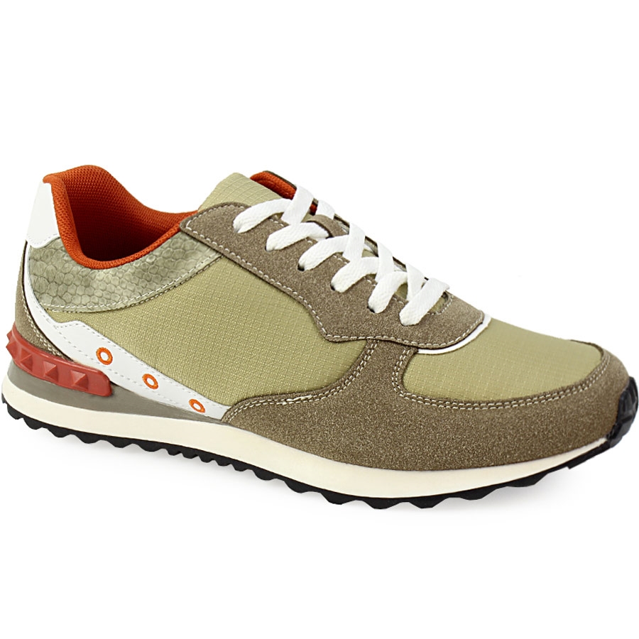 Ανδρικά sneakers με διακομητικές λεπτομέρειες Μπεζ