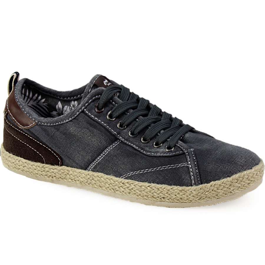 Ανδρικά sneakers με εσπαντρίγια στη σόλα Γκρι