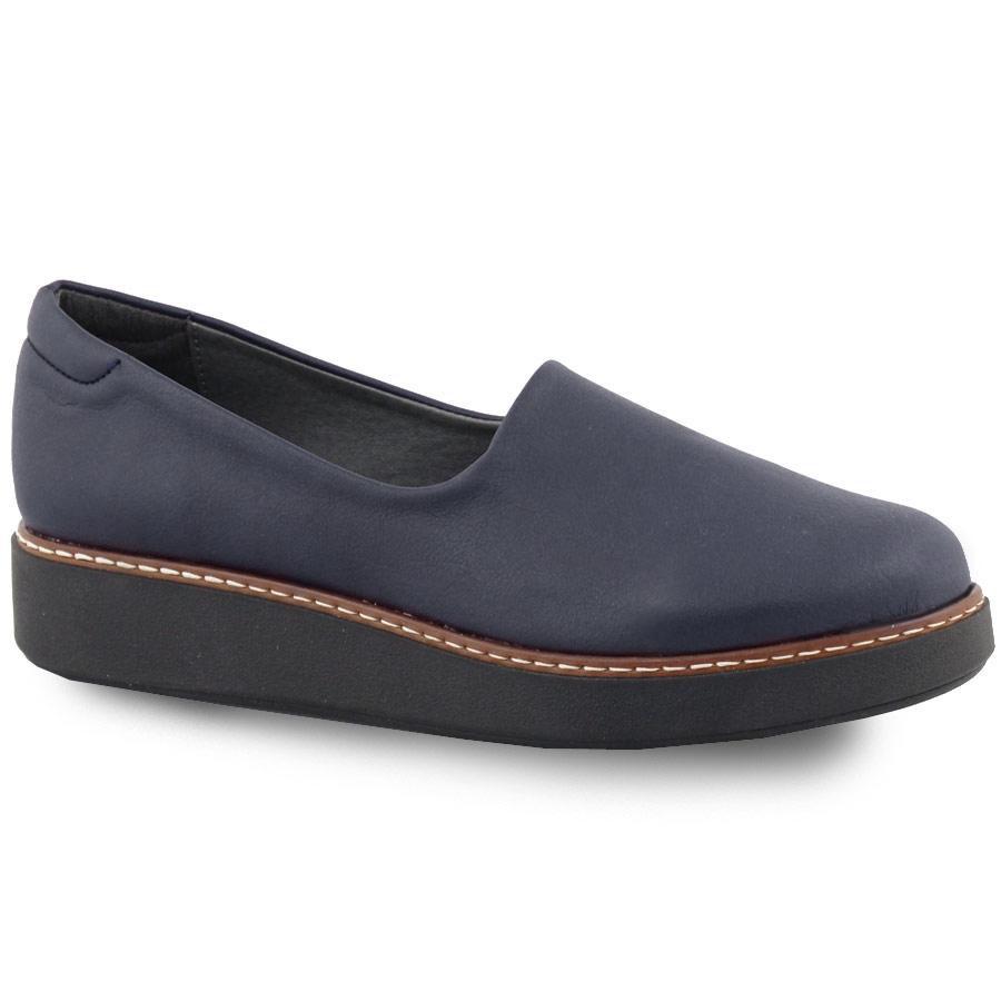 Γυναικεία loafers σε απλή γραμμή Μπλε
