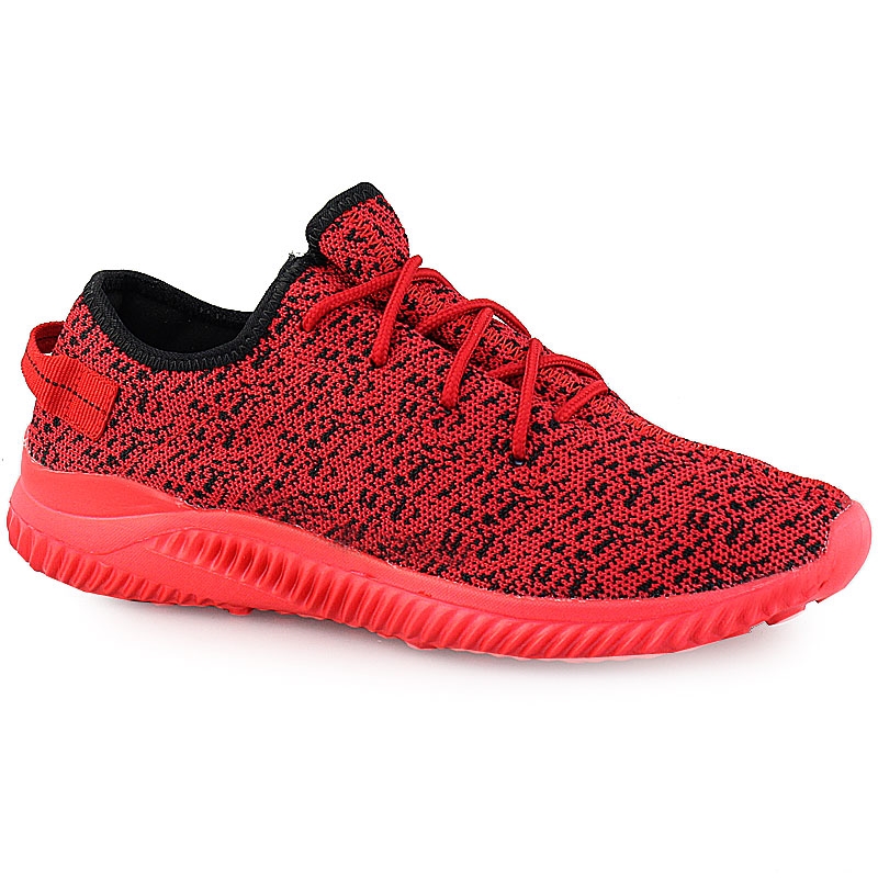 Ανδρικά sneakers δίχρωμα με λάστιχο στο πίσω μέρος Κόκκινο