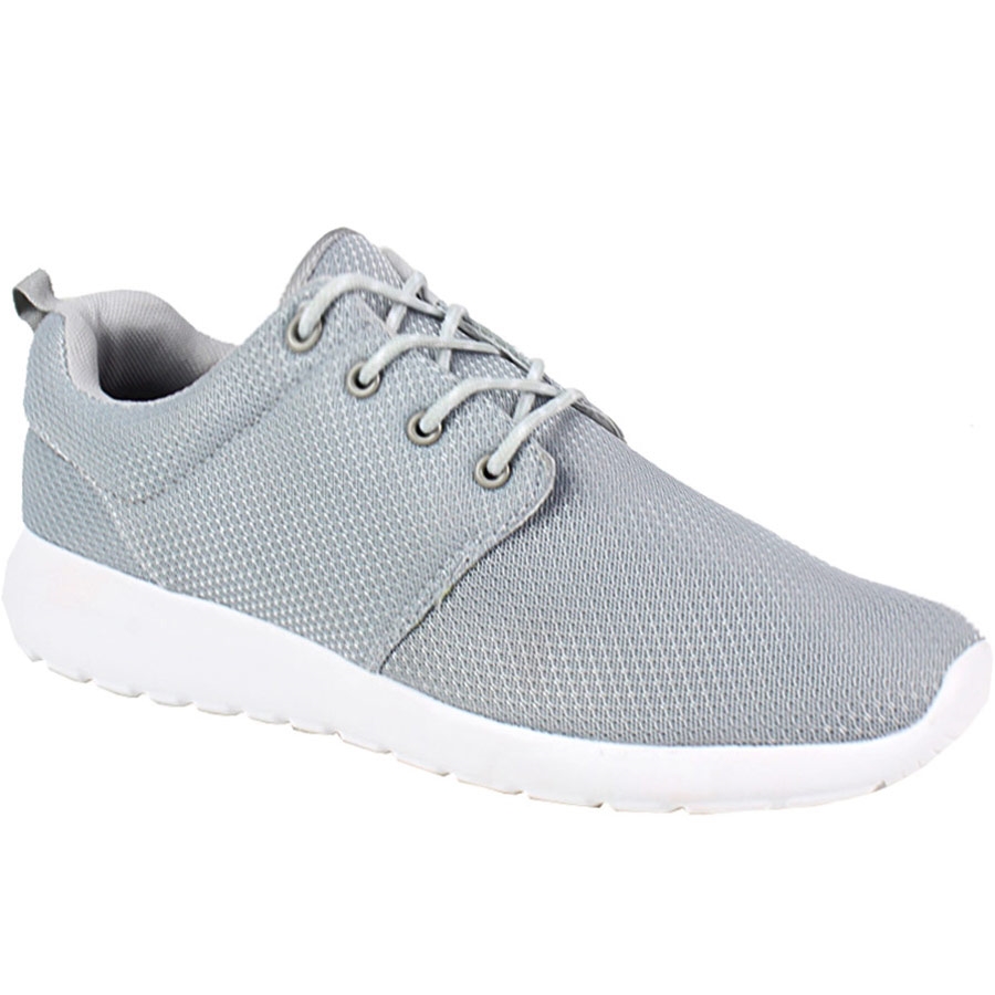Ανδρικά sneakers με γκοφρέ μοτίβο και ελαστική σόλα Γκρι