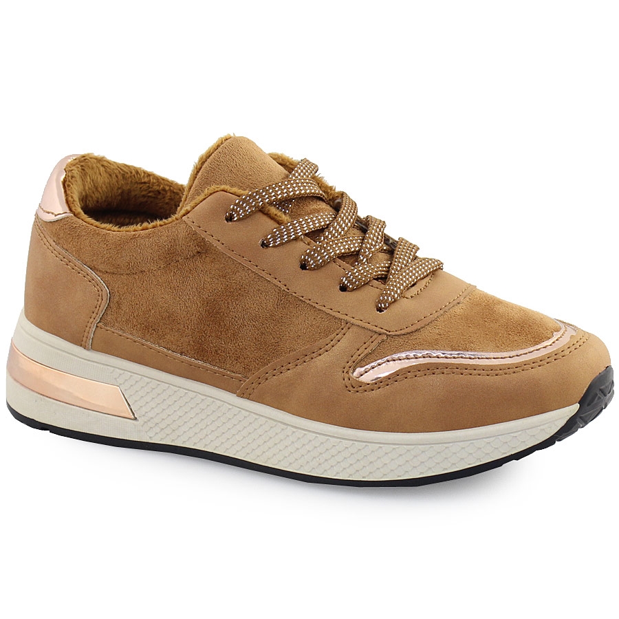 Γυναικεία sneakers με μεταλιζέ λεπρομέρειες Ταμπά