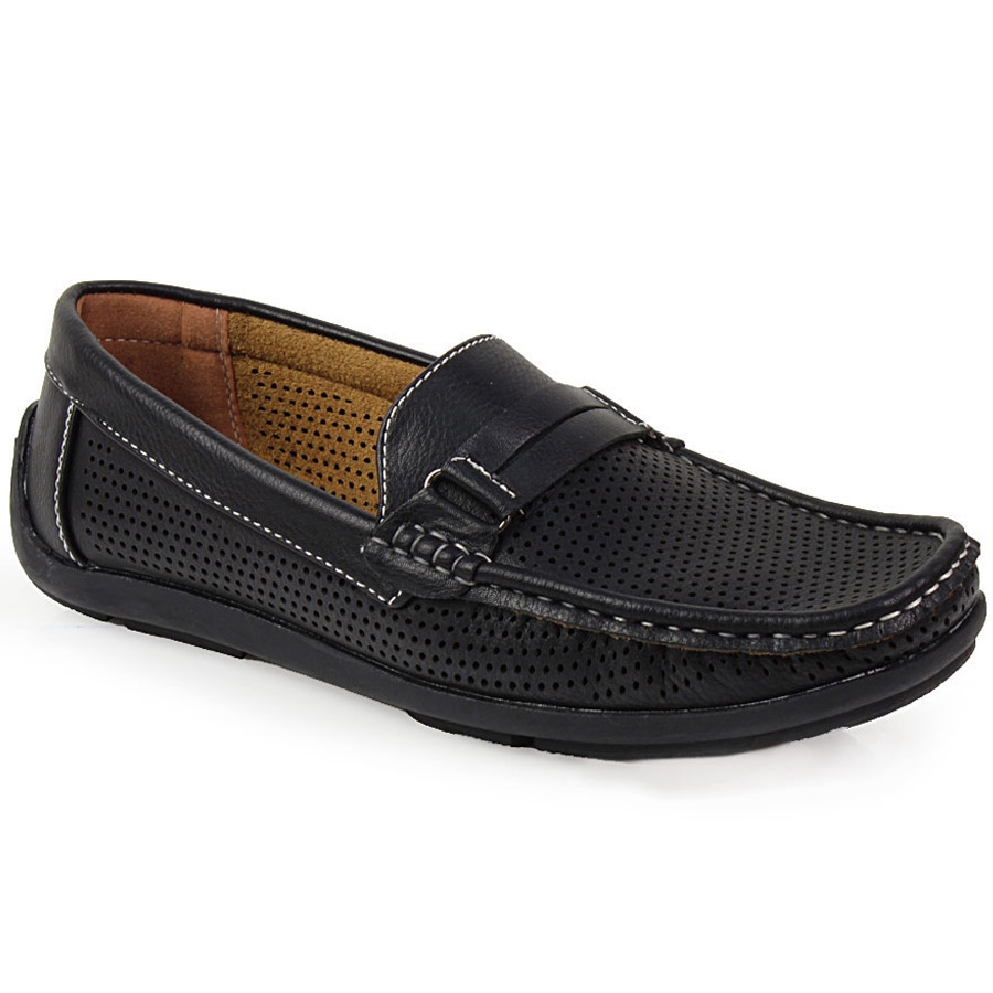 Ανδρικά loafers με περφορέ σχέδιο Μαύρο