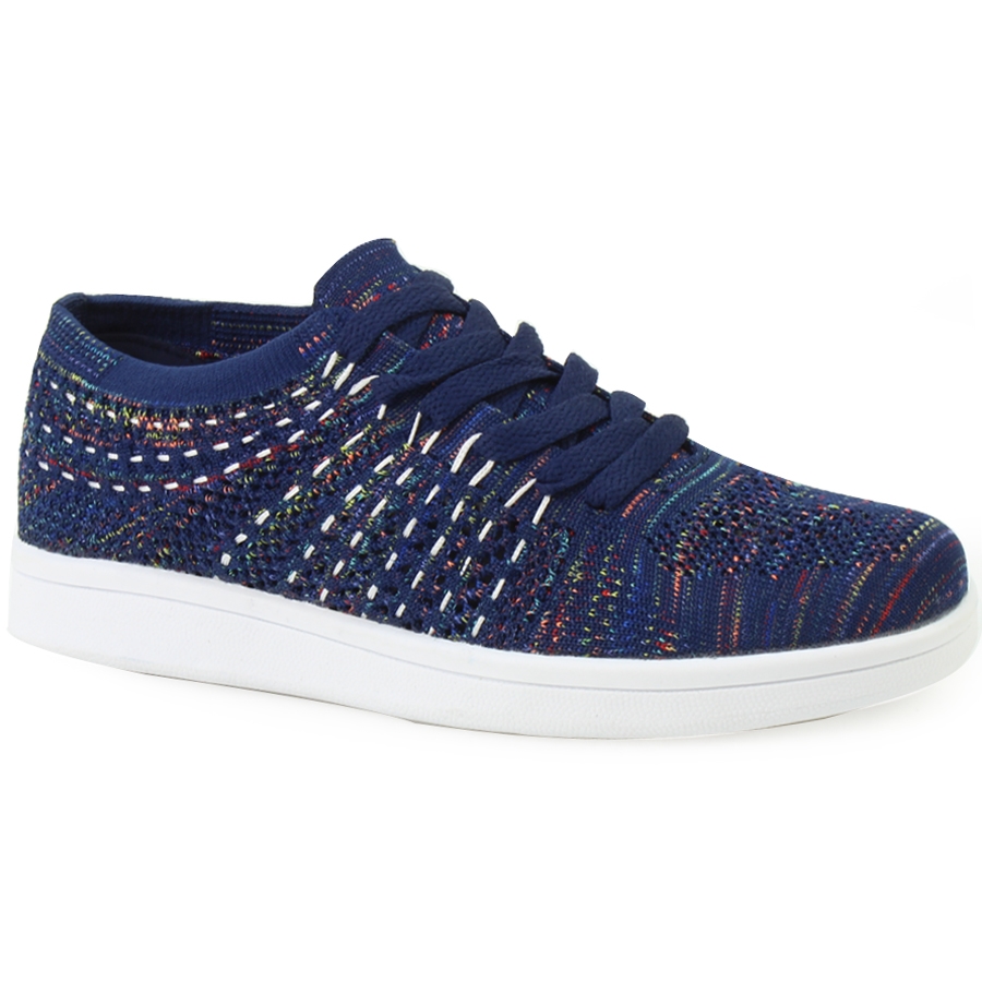 Γυναικεία sneakers με multicolor γαζιά Μπλε