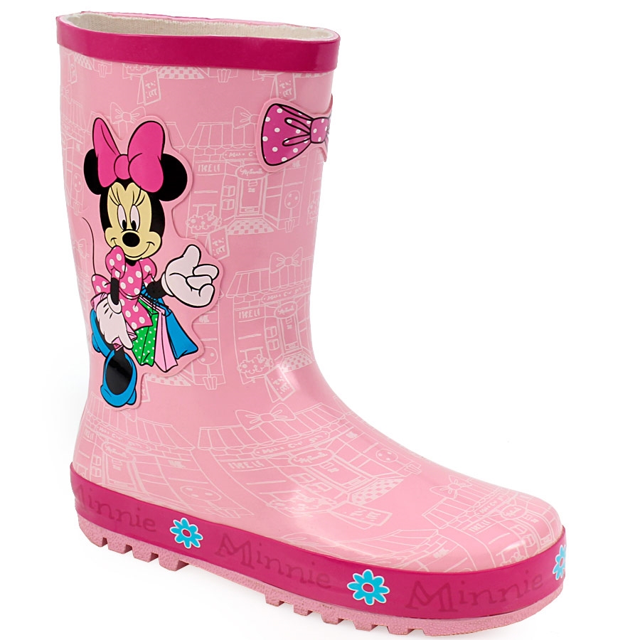 Γαλότσες παιδικές με print Minnie Ροζ