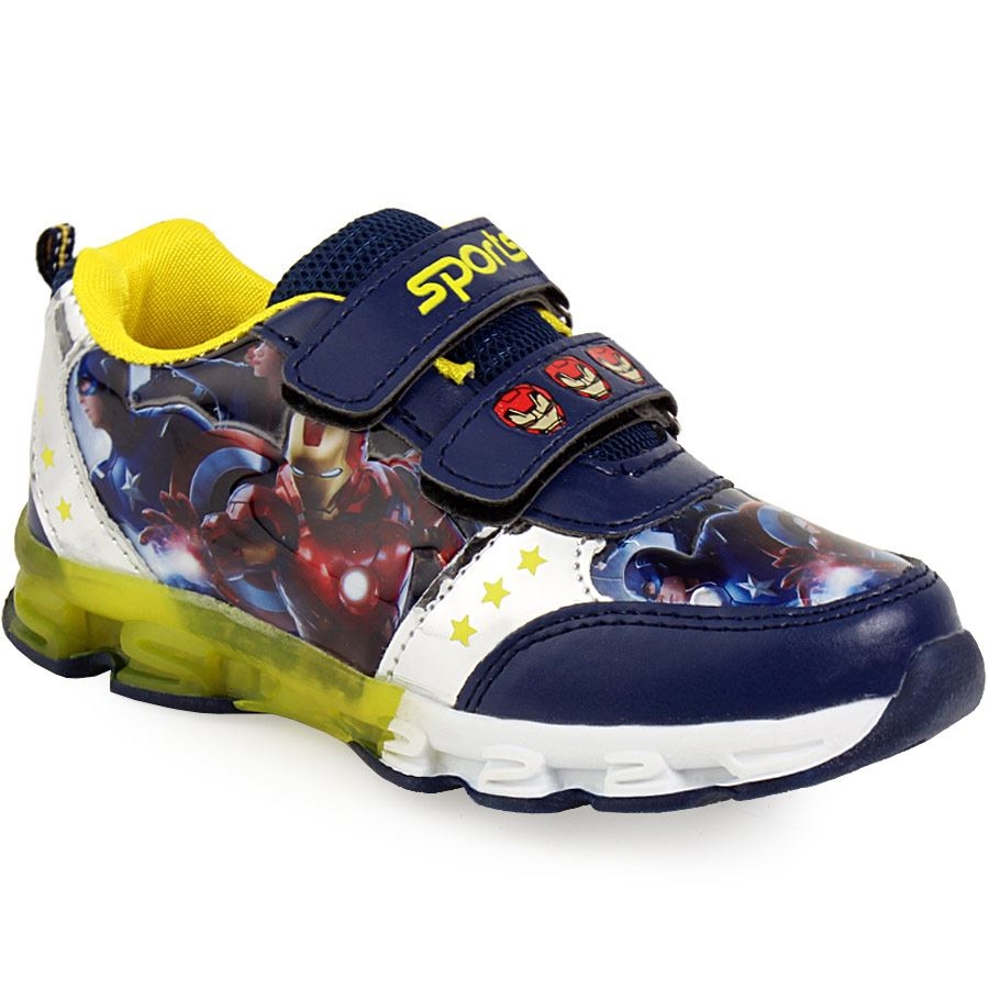 Παιδικά αθλητικά με print Avengers με φωτάκια Navy