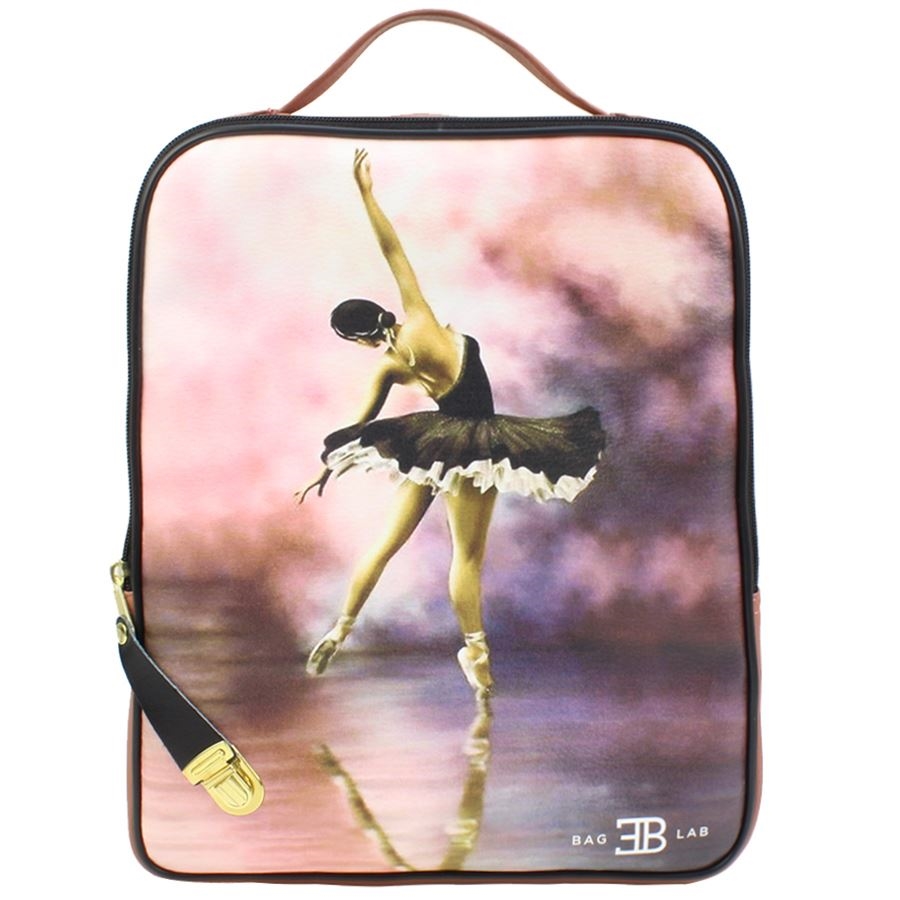Σακίδια πλάτης με print ballerina in black tutu Ροζ