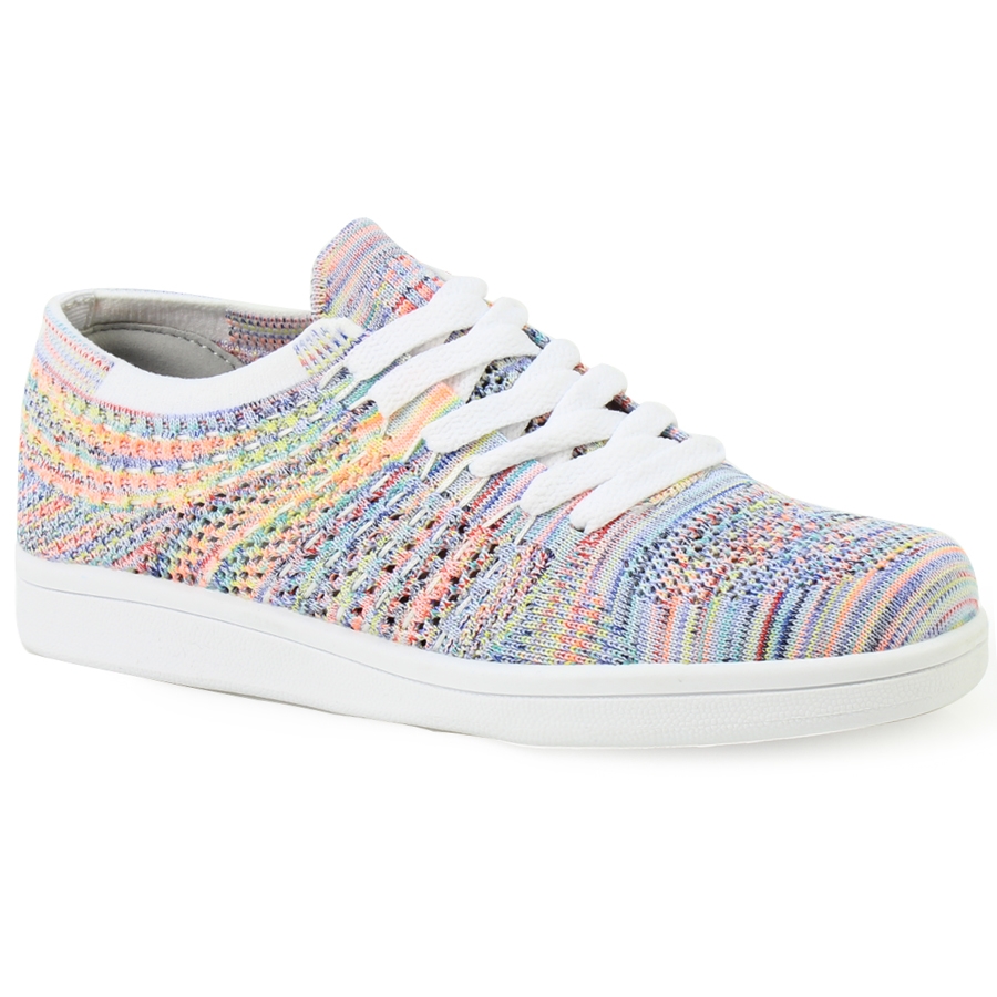 Γυναικεία sneakers με multicolor γαζιά Multi