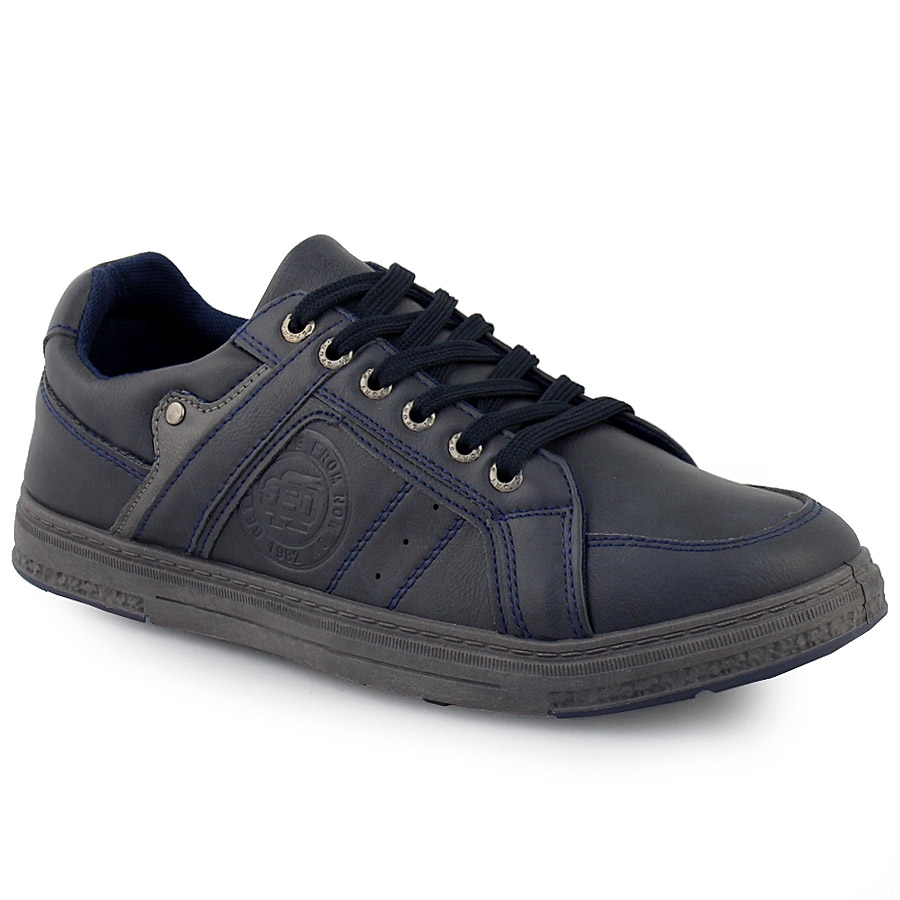 Ανδρικά sneakers με ανάγλυφο σχέδιο Μπλε