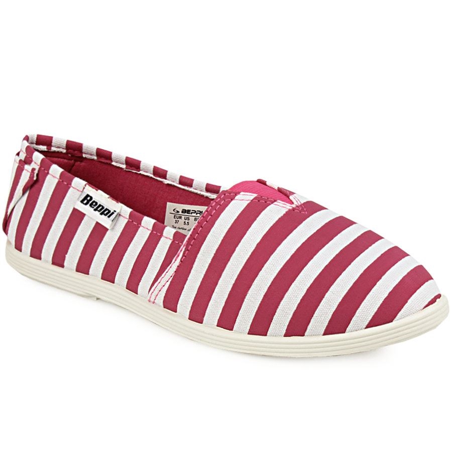 Γυναικεία loafers ριγέ Φούξια