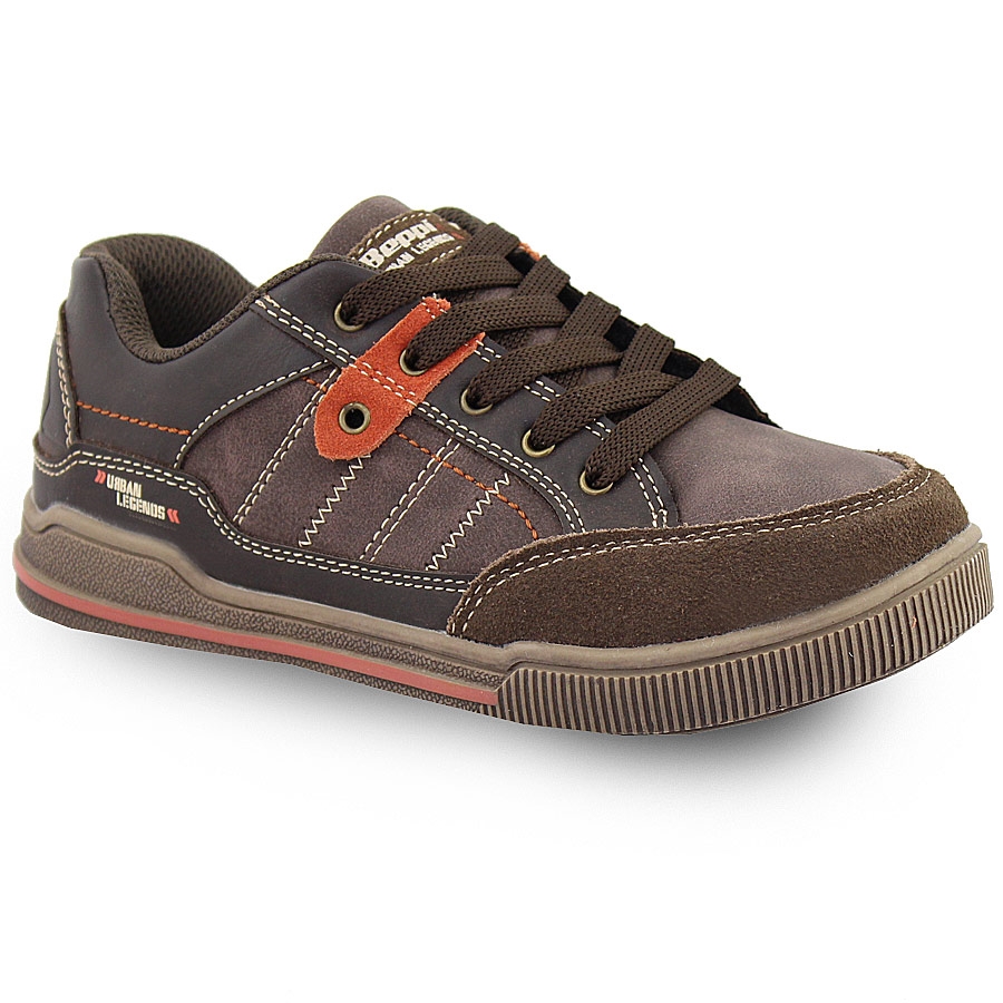 Παιδικά sneakers με κορδόνια και διακοσμητικά γαζιά Καφέ