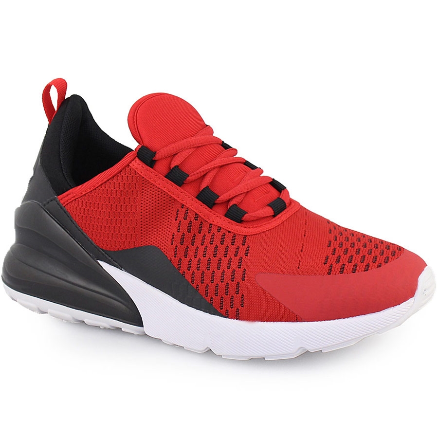 Ανδρικά sneakers δίχρωμα με χρωματιστή λεπτομέρεια Κόκκινο