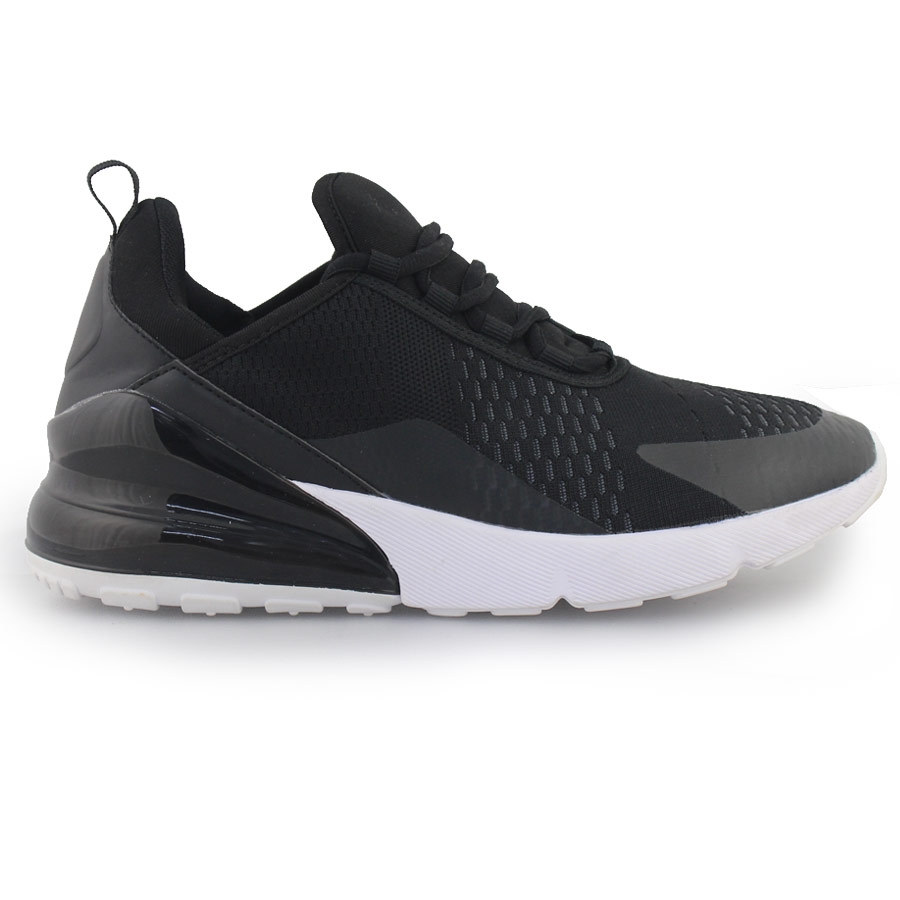 Ανδρικά sneakers δίχρωμα με χρωματιστή λεπτομέρεια Μαύρο