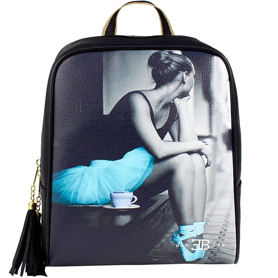 Γυναικεία σακίδια πλάτης με print ballerina Μαύρο