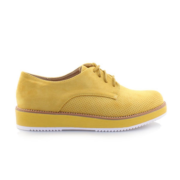 Γυναικεία loafers μονόχρωμα Κίτρινο