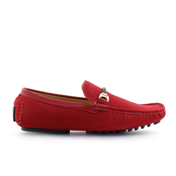 Ανδρικά loafers σε απλή γραμμή Κόκκινο