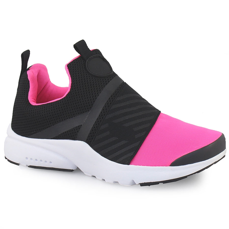 Γυναικεία sneakers με διακοσμητικό λάστιχο Φούξια