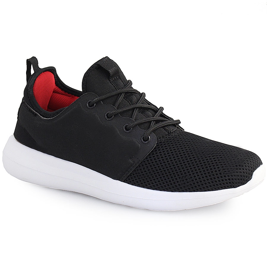 Ανδρικά sneakers με διακοσμητικό ύφασμα Μαύρο
