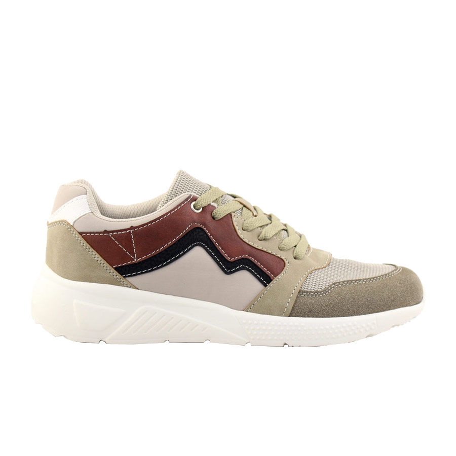 Ανδρικά sneakers με χρωματιστές λεπτομέρειες Μπεζ