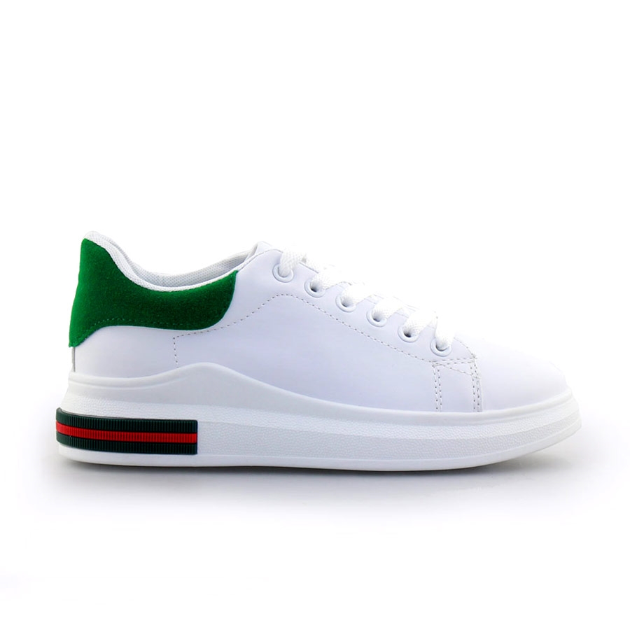 Γυναικεία sneakers με δίχρωμο σχέδιο Λευκό/Πράσινο