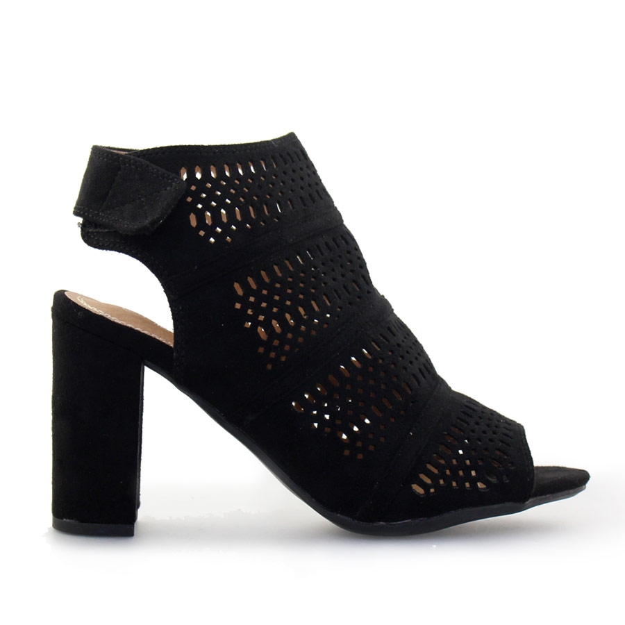 Γυναικεία πέδιλα peep toe Μαύρο
