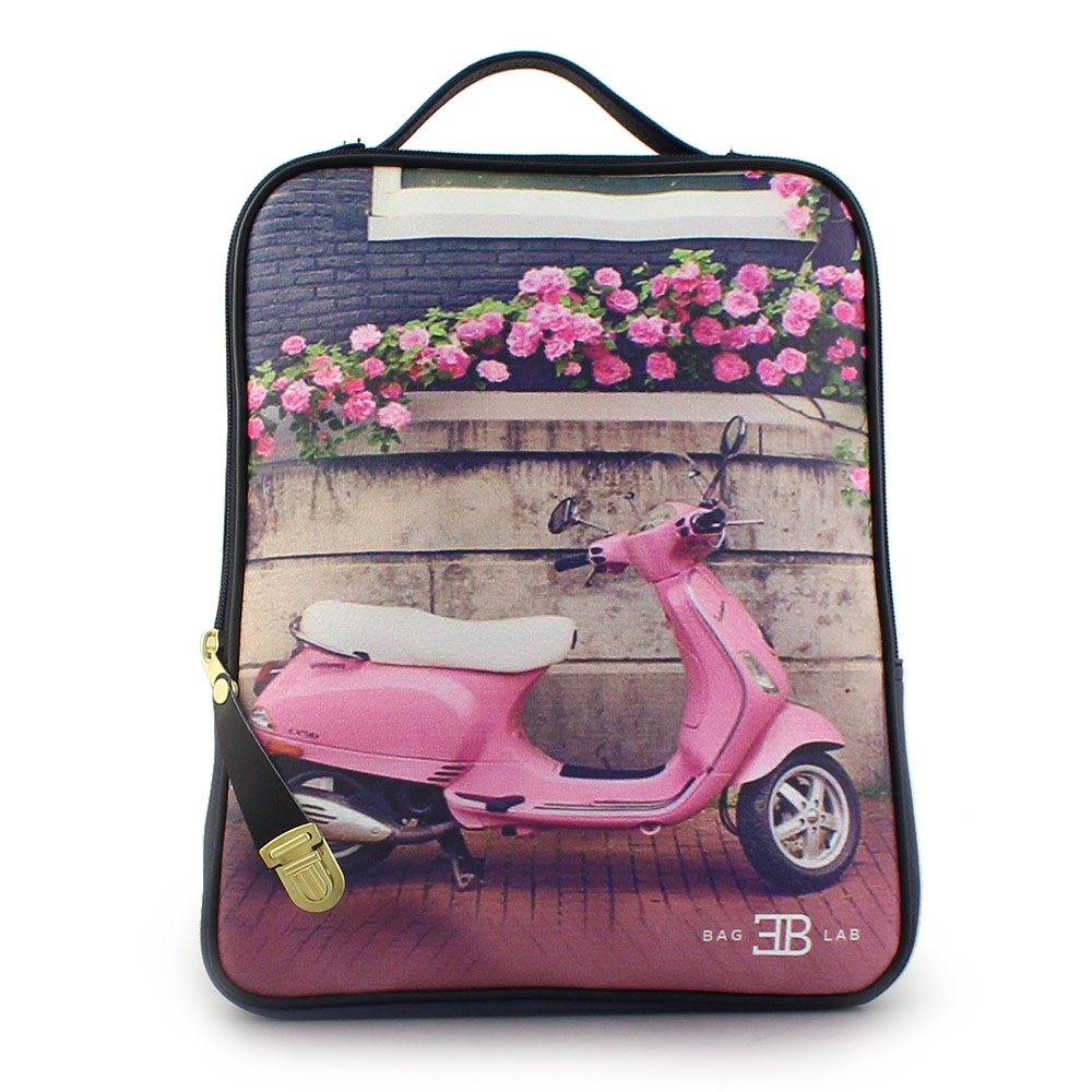 Σακίδια πλάτης με print pink vespa Navy