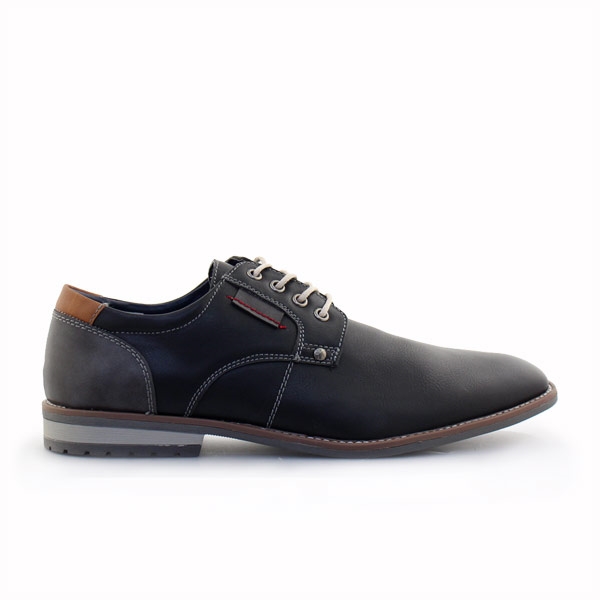 Ανδρικά loafers με δίχρωμες λεπτομέρειες Μαύρο