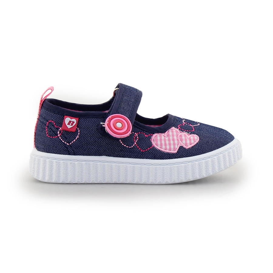 Παιδικά sneakers με καρδούλες Navy