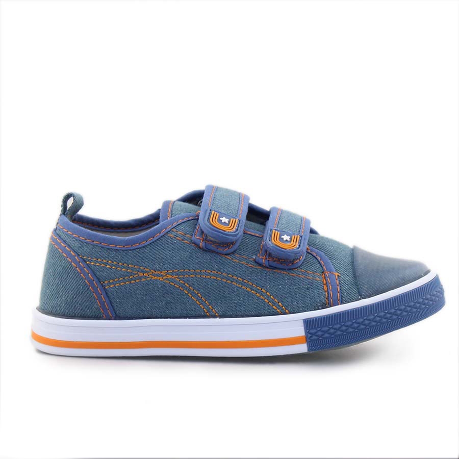 Παιδικά sneakers με ραφές Τζιν