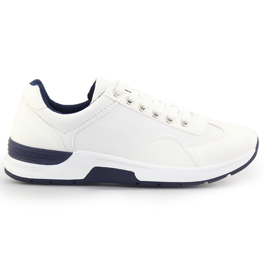Ανδρικά sneakers σε απλή γραμμή Λευκό