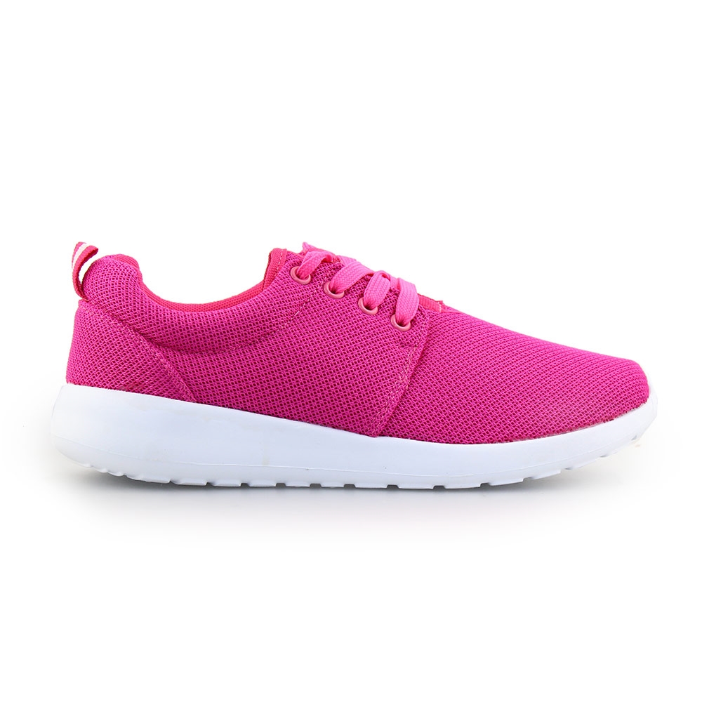 Γυναικεία sneakers με γκοφρέ ύφασμα Ροζ