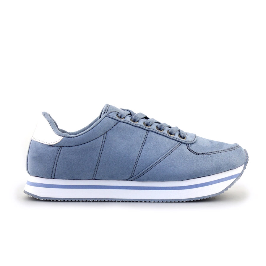 Γυναικεία sneakers με ρίγα στη σόλα Σιέλ