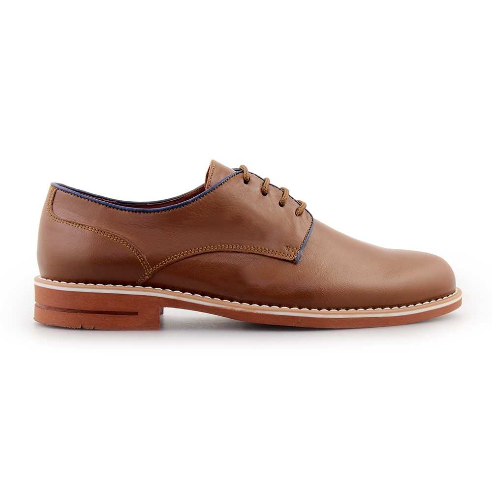 Ανδρικά loafers δερμάτινα με δίχρωμη λεπτομέρεια Ταμπά