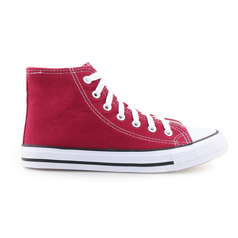 Γυναικεία sneakers μποτάκια Μπορντώ