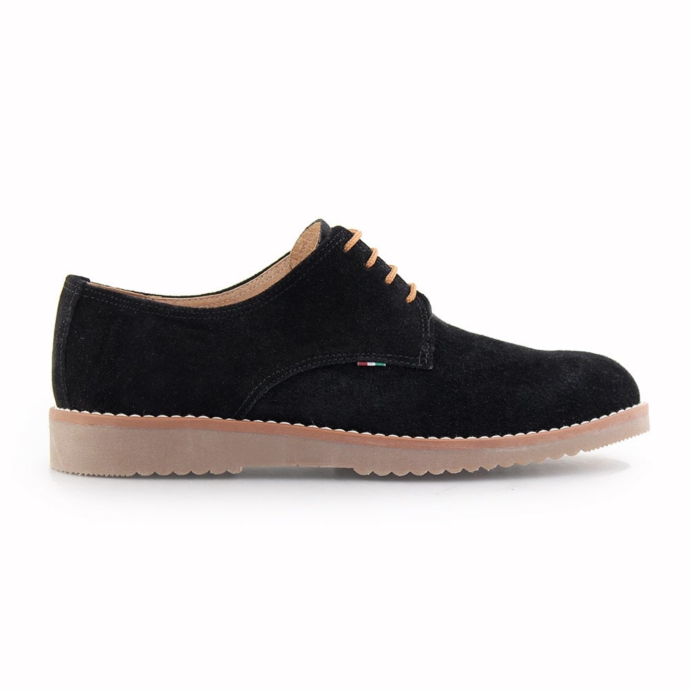 Ανδρικά loafers δέρμα καστόρι σε απλή γραμμή Μαύρο