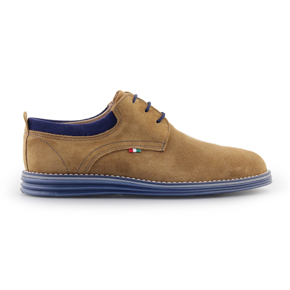 Ανδρικά loafers καστόρινα με διχρωμία Ταμπά