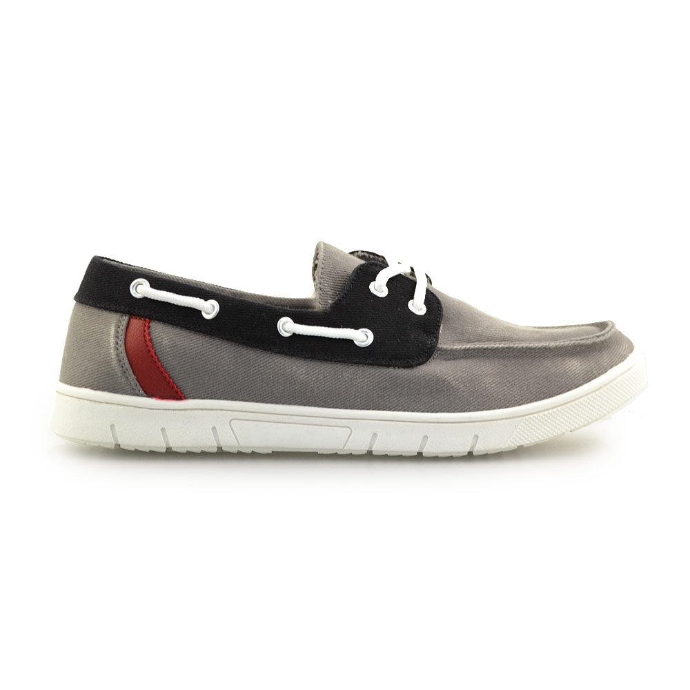 Ανδρικά loafers δίχρωμα Γκρι/Μαύρο