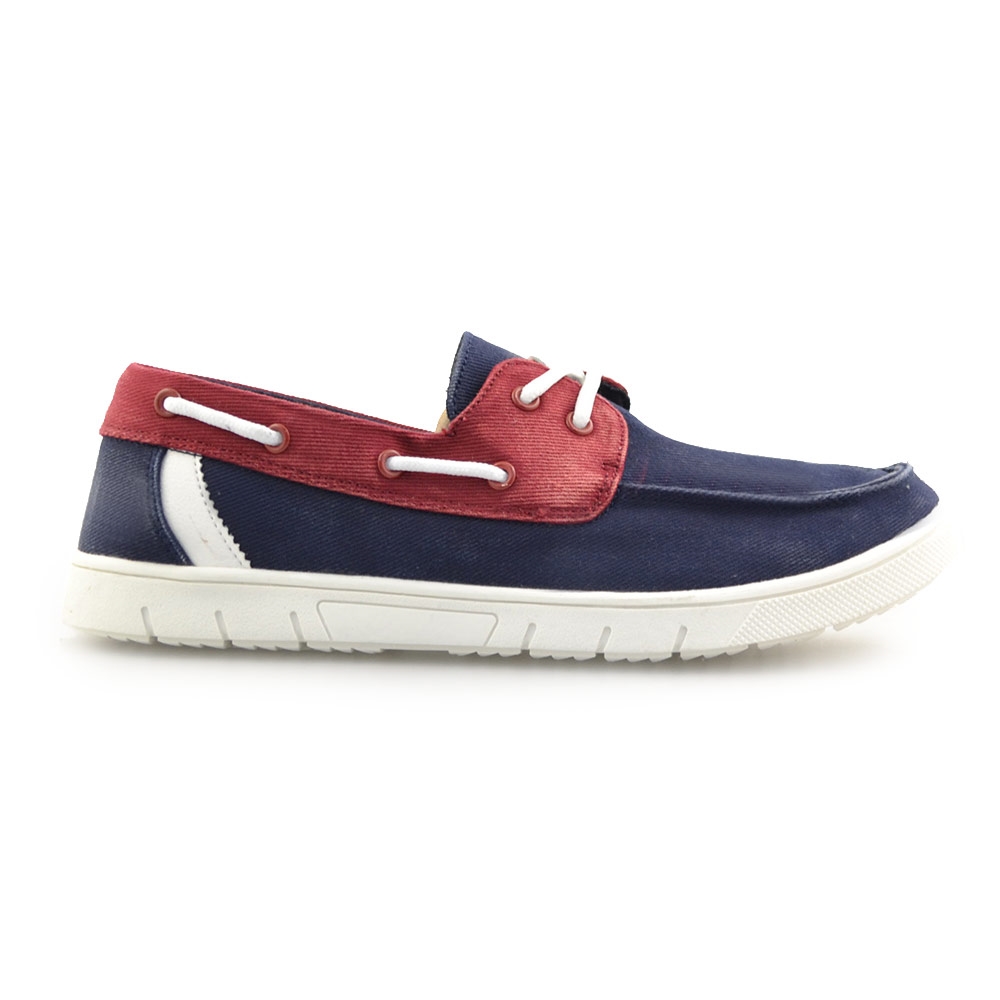 Ανδρικά loafers δίχρωμα Μπλε/Μπορντώ