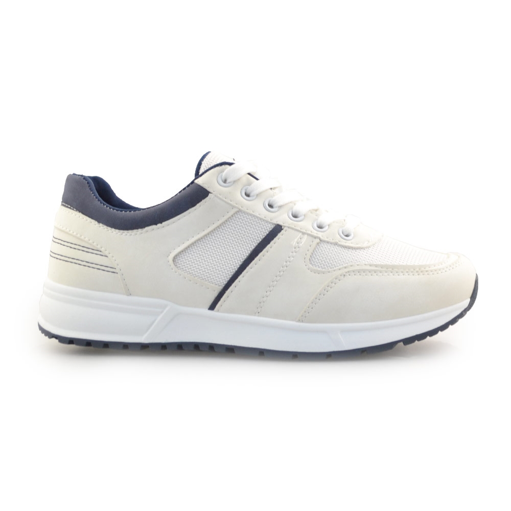 Ανδρικά sneakers με διακοσμητικές ραφές Λευκό