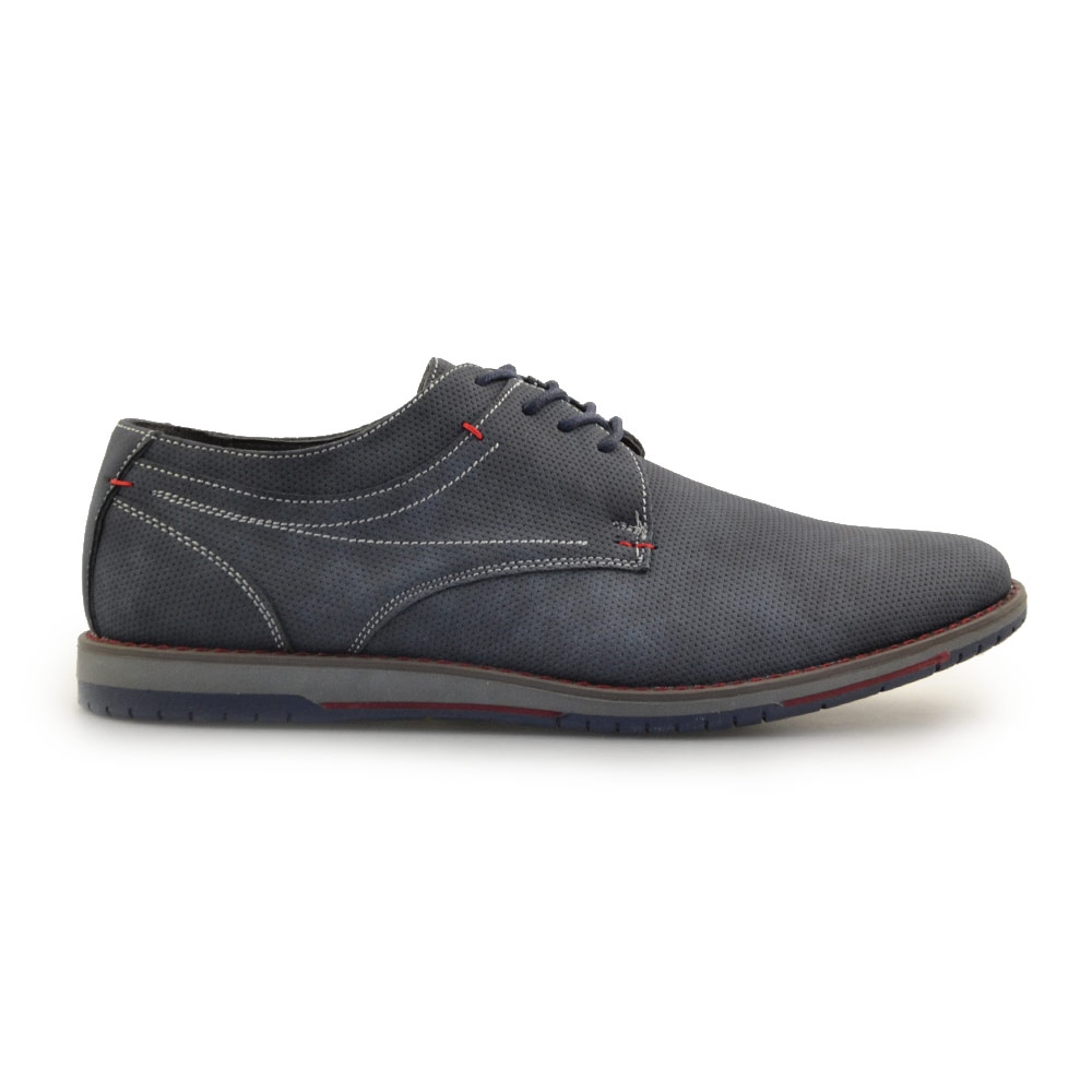 Ανδρικά loafers με διχρωμία στις ραφές Navy