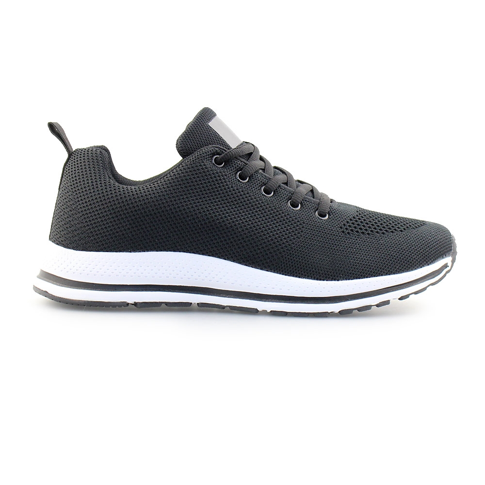 Ανδρικά sneakers με λεπτομέρεια στη σόλα Μαύρο/Λευκό
