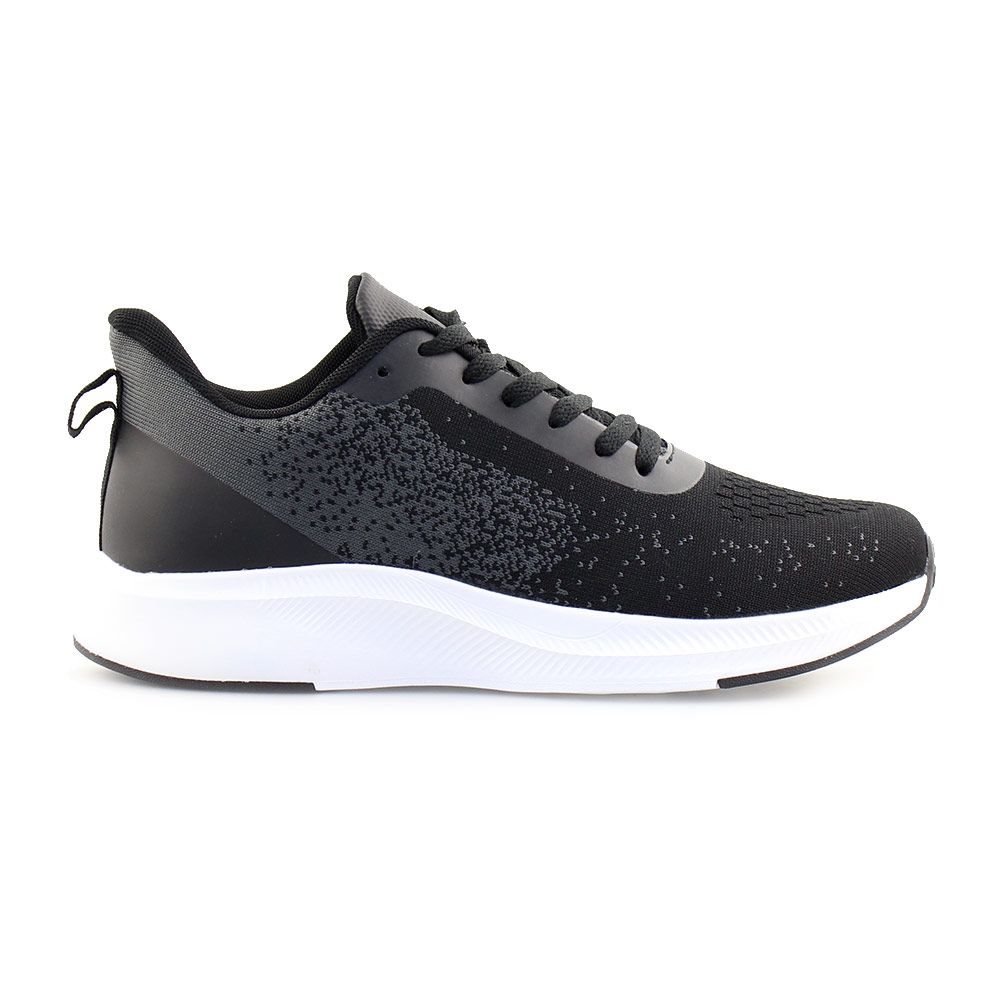 Ανδρικά sneakers με λεπτομέρειες στη σόλα Μαύρο/Λευκό