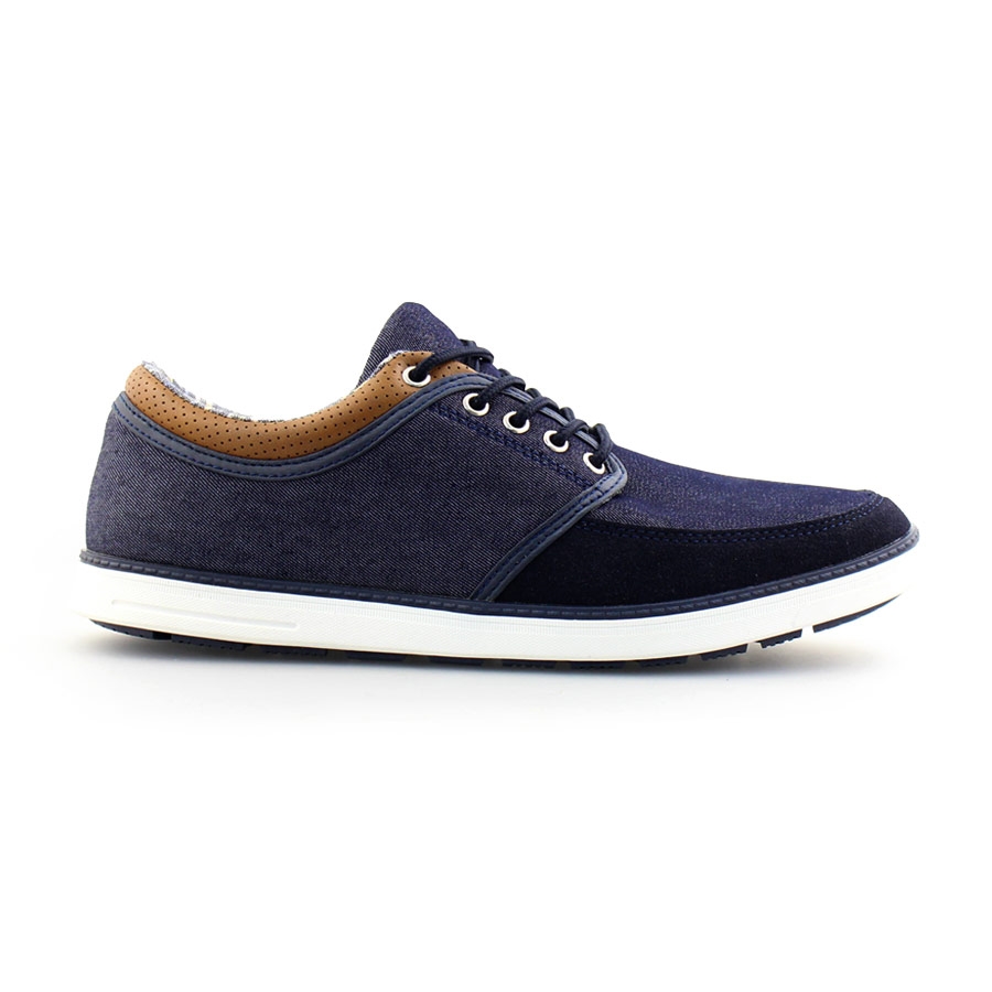 Ανδρικά sneakers με διχρωμία στο γιακά Navy