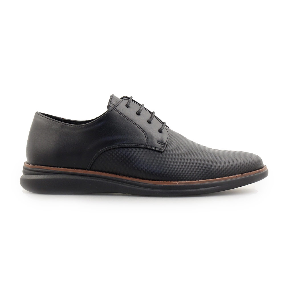Ανδρικά loafers με ανάγλυφο μοτίβο Μαύρο