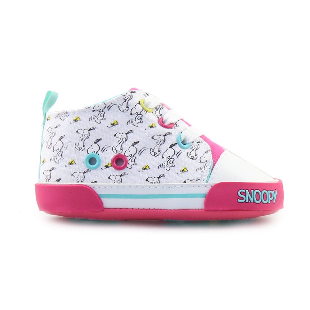 Παιδικά sneakers πολύχρωμα με το Snoopy Λευκό