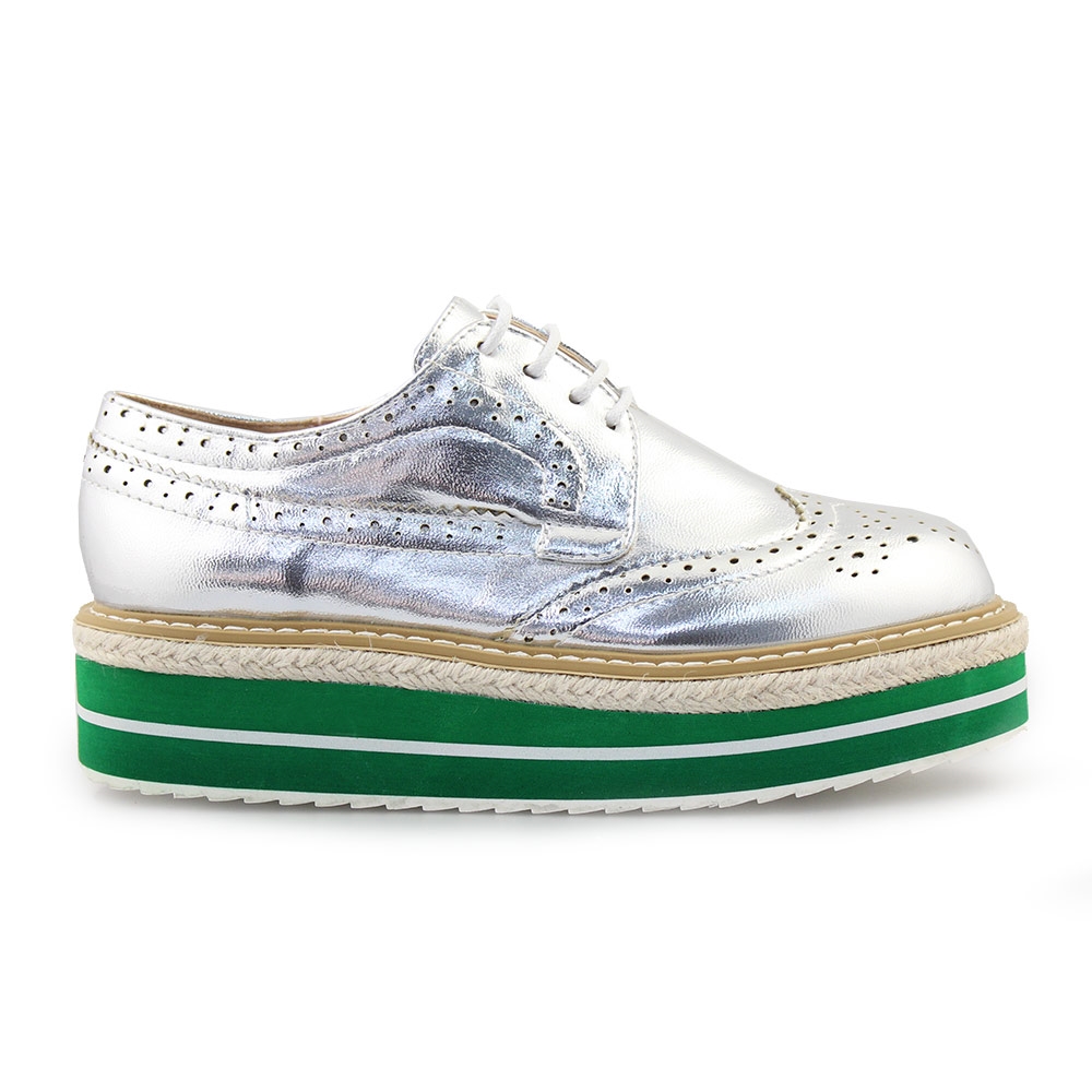 Γυναικεία loafers σε μεταλλικές αποχρώσεις Ασημί
