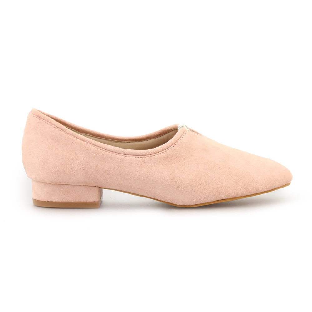 Γυναικεία loafers με διακοσμητικά διαμάντια Ροζ