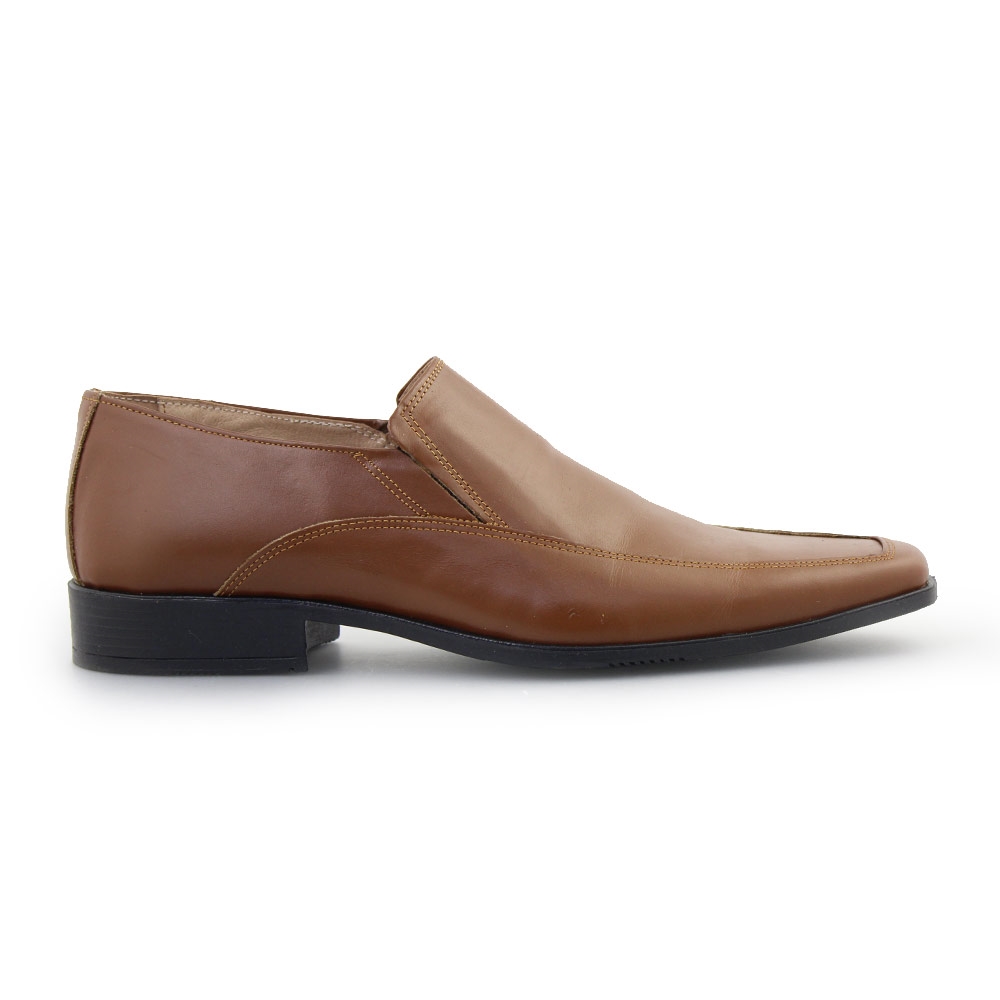 Ανδρικά δερμάτινα loafers σε τετράγωνη γραμμή Ταμπά