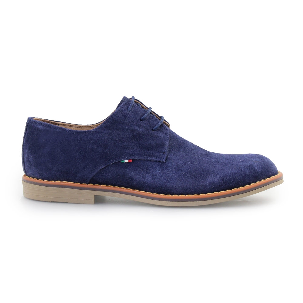 Ανδρικά δερμάτινα loafers καστόρινα Μπλε