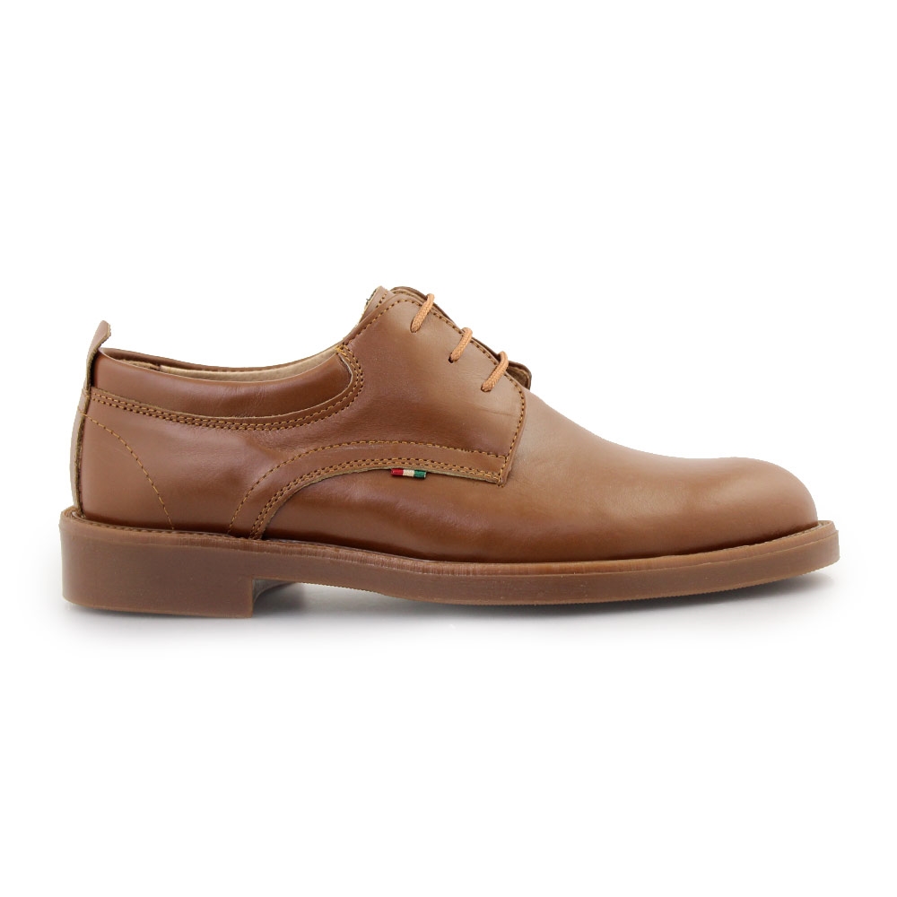 Ανδρικά δερμάτινα loafers με καφέ κορδόνια Ταμπά